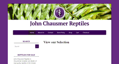 Desktop Screenshot of johnchausmerreptiles.com